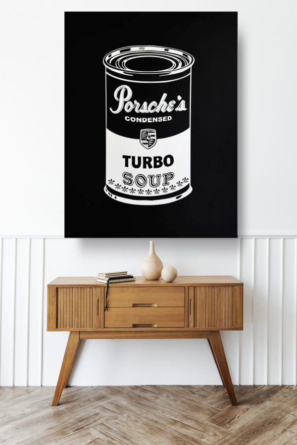 Wooden sideboard table with books and a vase Mod/037 - Détournement#1 - Turbo Soup