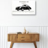 Wooden sideboard table with books and a vase Mod/001 - Porsche typ 356 (1948 à 1965)