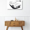 Wooden sideboard table with books and a vase Mod/004 - Matra-Simca Bagheera S série 1 (1976)