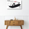 Wooden sideboard table with books and a vase Mod/009 - Porsche typ 718 RSK Spyder (de 1959)