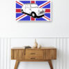Wooden sideboard table with books and a vase Mod/015 - Mini Morris Cooper (de 1960)