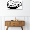 Wooden sideboard table with books and a vase Mod/017 - Jaguar XKSS (de 1957)