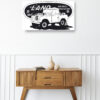 Wooden sideboard table with books and a vase Mod/019 - Land rover series III mod.88 Pick-up (de 1971 à 1985)