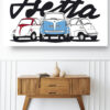 Wooden sideboard table with books and a vase Mod/020 - Isetta (Iso-Bmw-Velam) (de 1953 à 1962)