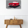 Wooden sideboard table with books and a vase Mod/022 - Mercedes - Benz 300 SL (de 1954)