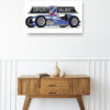 Wooden sideboard table with books and a vase Mod/025 - Talbot-Lago T26C (de 1948 à 1950)