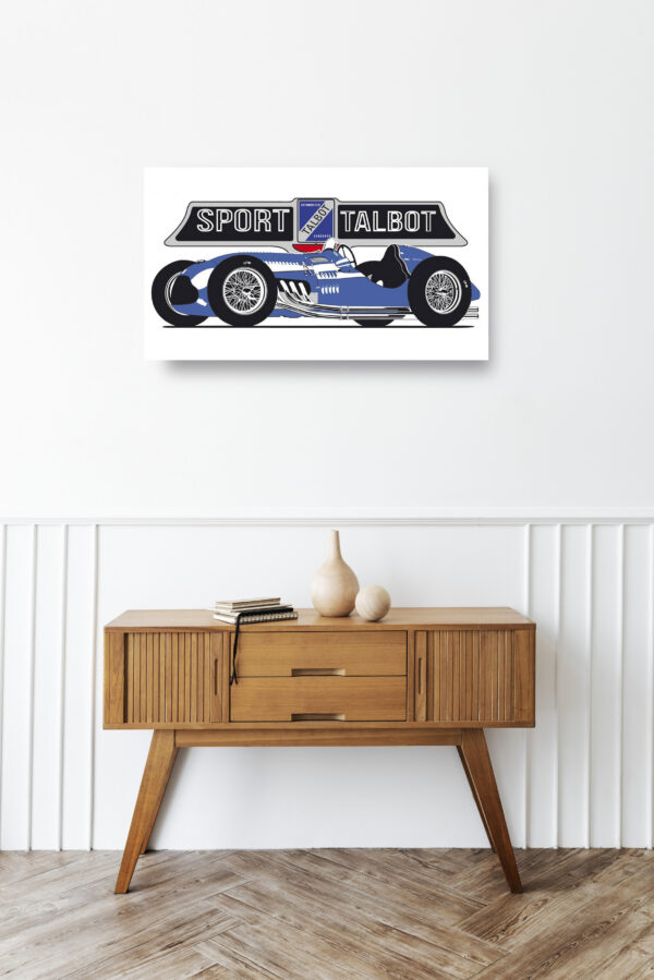 Wooden sideboard table with books and a vase Mod/025 - Talbot-Lago T26C (de 1948 à 1950)