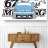 Wooden sideboard table with books and a vase Mod/027 - Ford Mustang Fastback bis (de 1967)