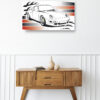 Wooden sideboard table with books and a vase Mod/031 - Porsche 911 typ 993 turbo S