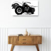 Wooden sideboard table with books and a vase Mod/032 - Harley Davidson Softail Springer