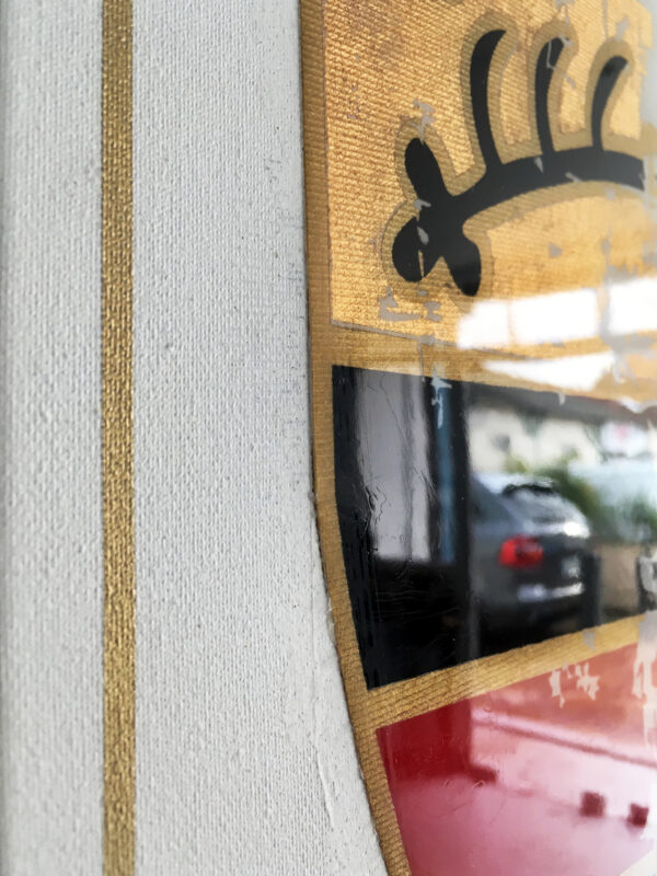 The worn gold Porche's emblem-1 Mod/001 - The Worn Gold Porsche's Emblem